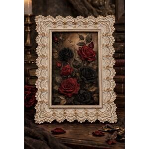 Vintage Style Victorian Shabby Chic Floral Lace Romantic Baroque Gold Royal Art